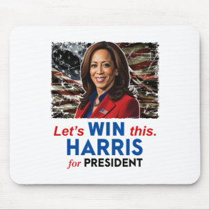 Alfombrilla De Ratón Ganar Este Harris Por El Presidente Kamala Harris