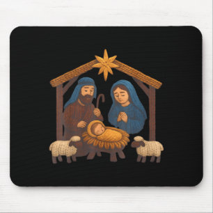 Alfombrilla De Ratón Ganchillo de Navidad Jesús Falso de Navidad Hilo d