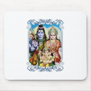 Alfombrilla De Ratón Ganesh, Shiva y Parvati, señor Ganesha, Durga