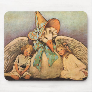 Alfombrilla De Ratón Ganso Madre Vintage Niños Jessie Willcox Smith