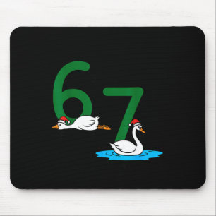 Alfombrilla De Ratón Gansos que ponen cisnes que nadan 67 Seis gansos s