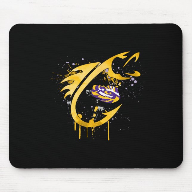 Alfombrilla De Ratón Ganzúa de pesca de los Tigres de Lsu (Frente)