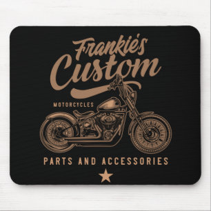 Alfombrilla De Ratón Garaje de motocicleta Bobber Personalizado de moto