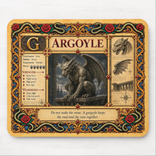 Alfombrilla De Ratón Gárgola, Arte de Bestiario Medieval