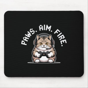Alfombrilla De Ratón Garras Apuntar Fuego Felino Gamer Reapareciendo Ho