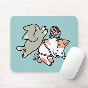 Alfombrilla De Ratón Garras y Juego – Adorable Ilustración de Gato