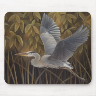 Alfombrilla De Ratón Garza de gran azul Mousepad