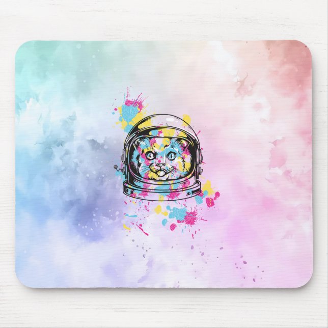 Alfombrilla De Ratón Gata Astronauta (Frente)