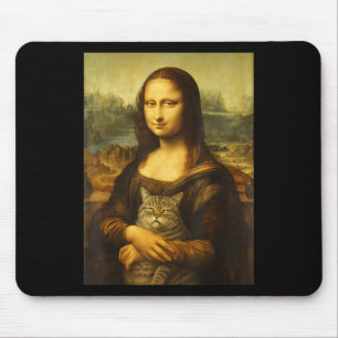 Alfombrilla De Ratón Gata Mona Lisa para amantes de gatitos