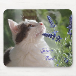 Alfombrilla De Ratón Gatito Adorable en el jardín *personaliza*