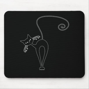 Alfombrilla De Ratón Gatito banal negro 3
