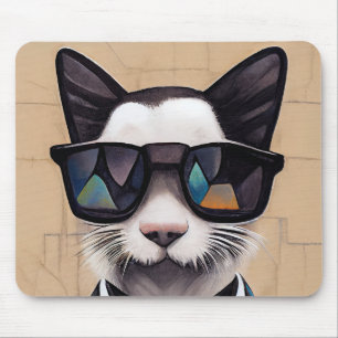 Alfombrilla De Ratón Gatito de Guay usando gafas de sol