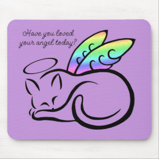 Alfombrilla De Ratón Gatito del ángel Mousepad (púrpura)