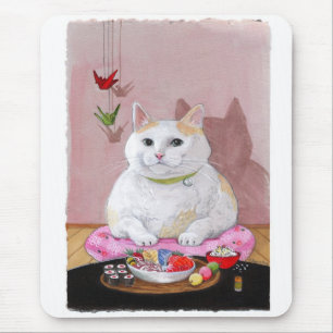 Alfombrilla De Ratón ¡Gatito del Sashimi del gato del sushi!