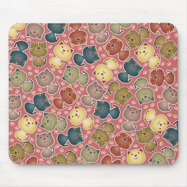 Alfombrilla De Ratón Gatito Kats Mousepad rosado (Frente)