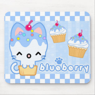 Alfombrilla De Ratón Gatito Mousepad de la magdalena del arándano