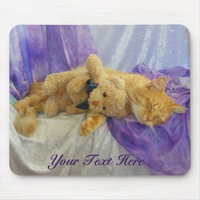 Alfombrilla De Ratón Gatito Napping Mousepad (Frente)