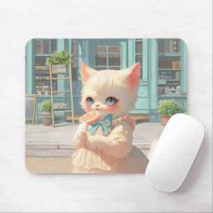 Alfombrilla De Ratón Gatito suave con langosta en pastelería