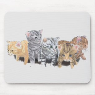 Alfombrilla De Ratón Gatitos Adorablemente Cuidados