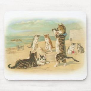 Alfombrilla De Ratón Gatitos de la playa