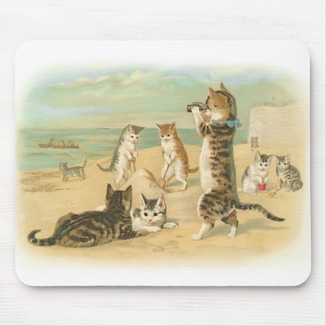 Alfombrilla De Ratón Gatitos de la playa (Frente)