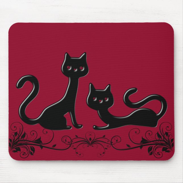 Alfombrilla De Ratón Gatitos negros Personalizado VII Mousepad (Frente)