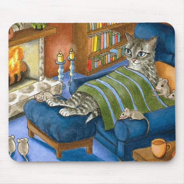 Alfombrilla De Ratón gato 459 (Frente)