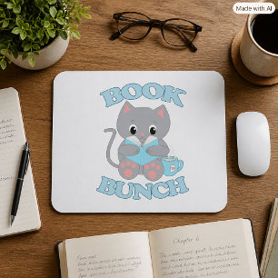 Alfombrilla De Ratón Gato Adorable Leyendo un Libro para Amantes de los