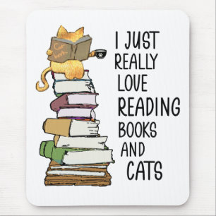 Alfombrilla De Ratón Gato Amante de Libros Divertido Gusano de Libros G