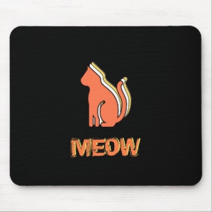 Alfombrilla De Ratón Gato, animal Naranja y amarillo, arte pop abstract