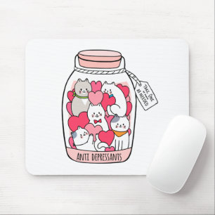 Alfombrilla De Ratón Gato antidepresivo divertido regalo para el amante
