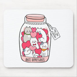 Alfombrilla De Ratón Gato antidepresivo divertido regalo para el amante