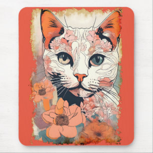 Alfombrilla De Ratón Gato Artístico
