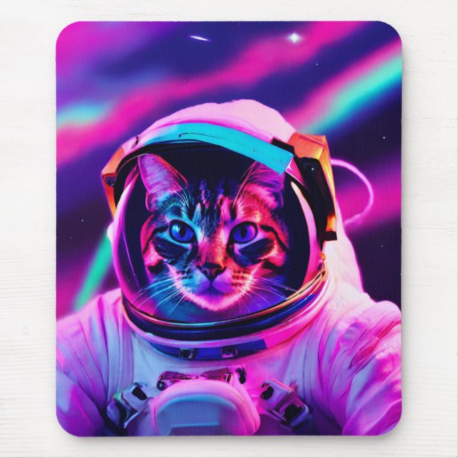 Alfombrilla De Ratón gato astronauta (Frente)