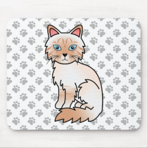 Alfombrilla De Ratón Gato atigrado rojo Birman / Ragdoll adorable & pat