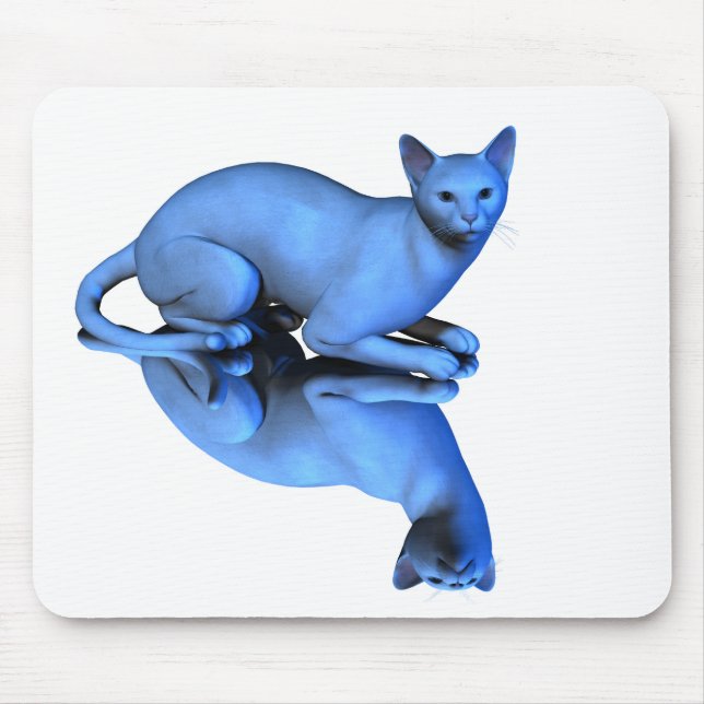 Alfombrilla De Ratón Gato azul (Frente)