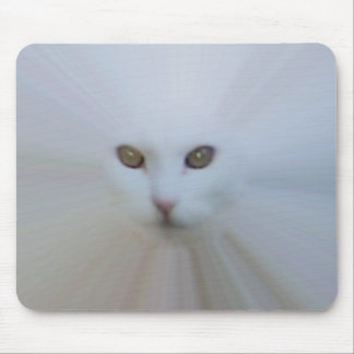 Alfombrilla De Ratón gato blanco etéreo