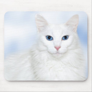 Alfombrilla De Ratón Gato blanco real