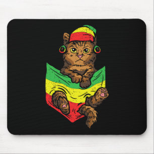Alfombrilla De Ratón Gato Bolsillo Negro Historia Mes Color Hombres Gat