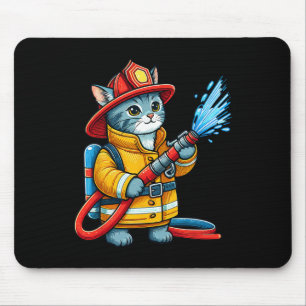 Alfombrilla De Ratón Gato bombero bombero gato animal amante