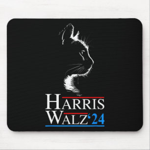 Alfombrilla De Ratón Gato cómico de Waltz 2024 Kamala Harris Tim WA