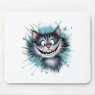 Alfombrilla De Ratón Gato con una sonrisa.