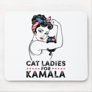 Alfombrilla De Ratón Gato Damas De Kamala Harris Por El Presidente 2024