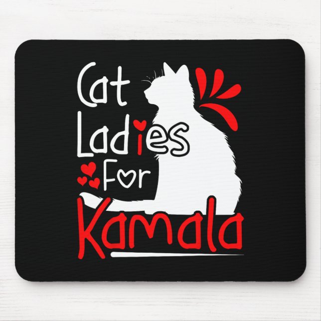 Alfombrilla De Ratón Gato Damas De La Gráfica Kamala Silhouette (Frente)