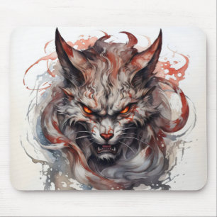 Alfombrilla De Ratón Gato de Bestia Fantasía