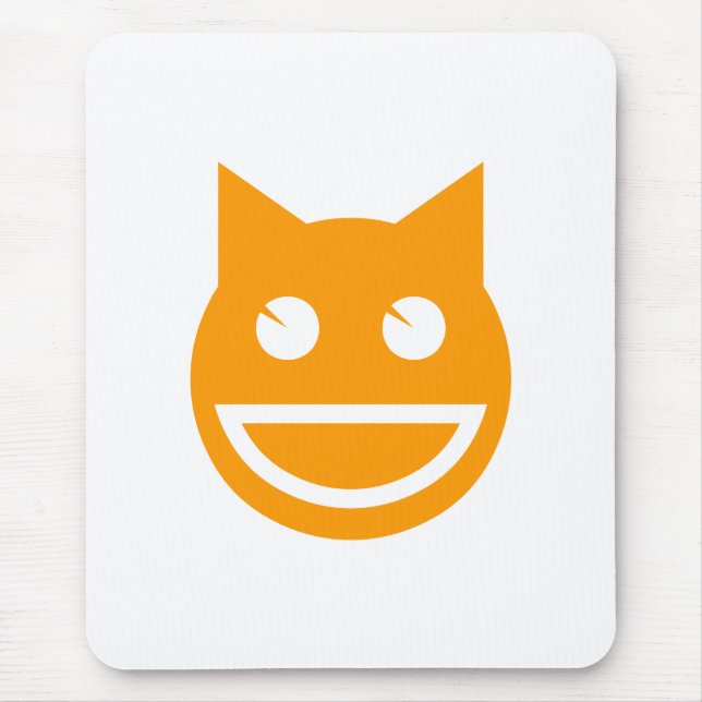 Alfombrilla De Ratón Gato de Emoji sonriente (Frente)