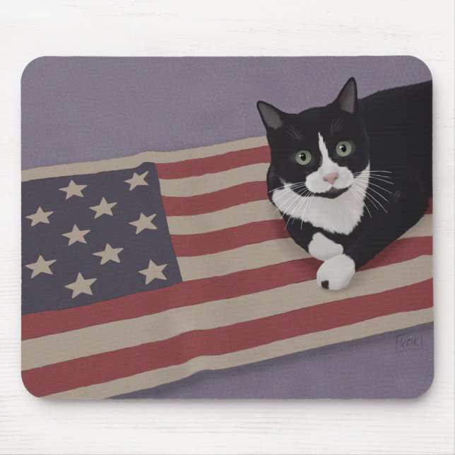 Alfombrilla De Ratón Gato de Estados Unidos (Frente)