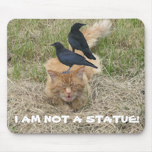 Alfombrilla De Ratón ¿Gato de estatua? (Frente)