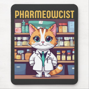 Alfombrilla De Ratón Gato de farmacia divertida