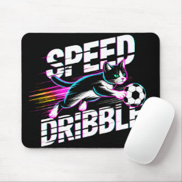 Alfombrilla De Ratón Gato de fútbol con neón genial - Regalo para jugad